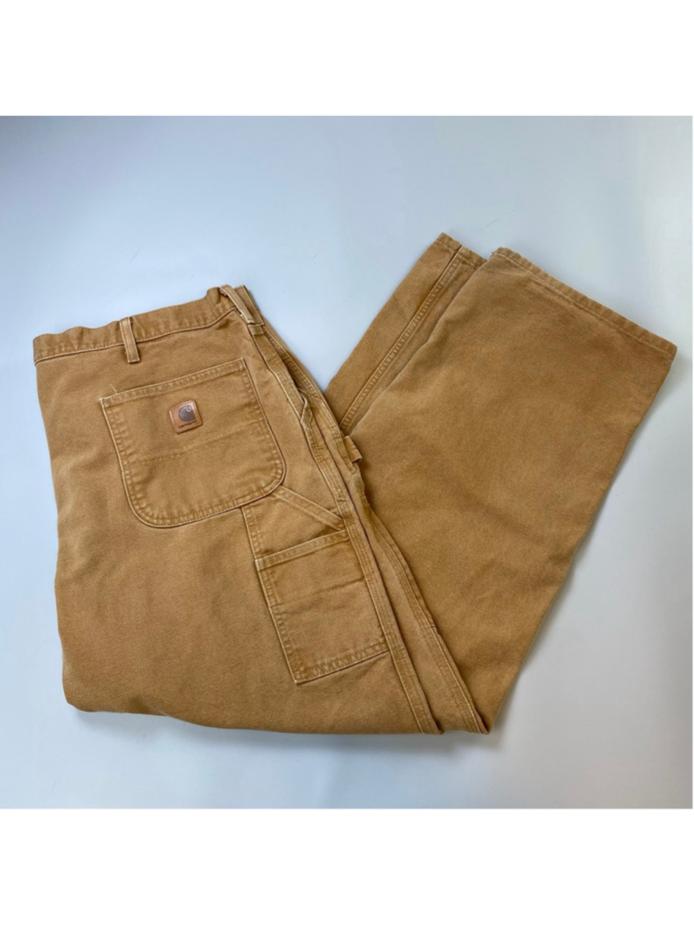 Carhartt B11 Pants 42 x 32 Brown Canvas Loose Fit Washed Duck Utility Gorpcore